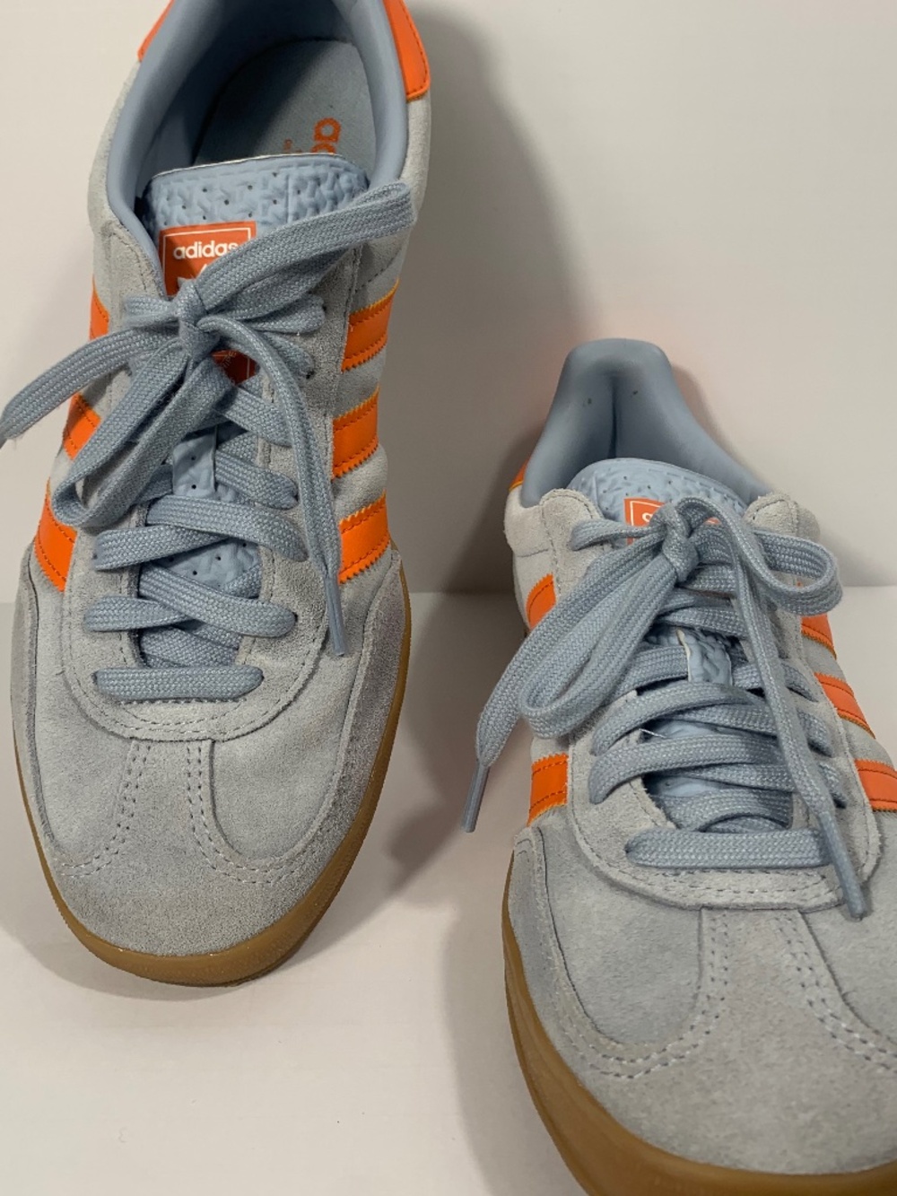 Adidas Gazelle Indoor Wonder Blue Orange Suede Sneakers 8.5M 9.5W JH5405